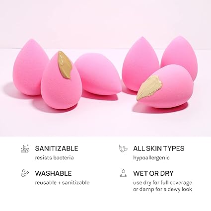 AOA Studio Collection makeup Sponge Set Latex Free and High-definition Set of 6 makeup Wonder blender For Powder Cream and Liquid, Super Soft Wonder Beauty Cosmetic - Image 2