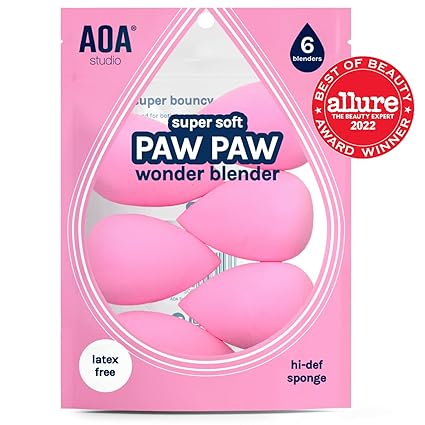 AOA Studio Collection makeup Sponge Set Latex Free and High-definition Set of 6 makeup Wonder blender For Powder Cream and Liquid, Super Soft Wonder Beauty Cosmetic - Image 5